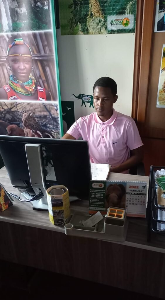 James Mutabazi at the Bespoke Safaris head office in Kampala.