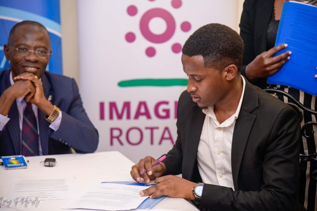 James Mutabazi at a Rotaract Club event.
